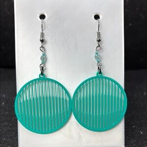Elegant Teal Dangle Earrings